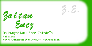zoltan encz business card